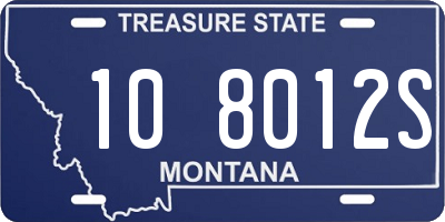 MT license plate 108012S