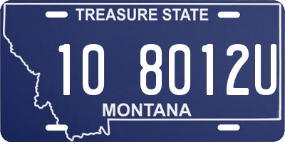 MT license plate 108012U