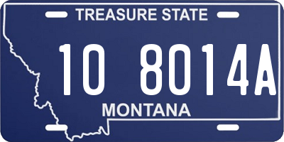 MT license plate 108014A