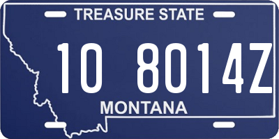 MT license plate 108014Z