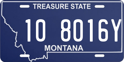 MT license plate 108016Y