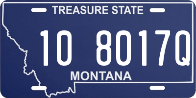 MT license plate 108017Q