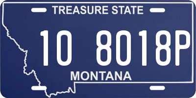 MT license plate 108018P