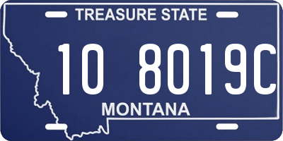 MT license plate 108019C