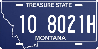 MT license plate 108021H