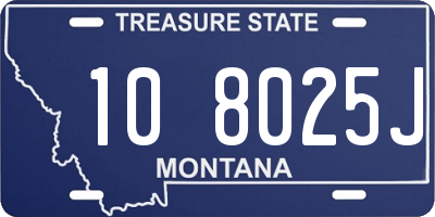 MT license plate 108025J