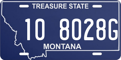 MT license plate 108028G