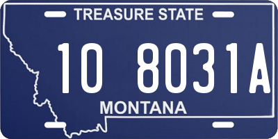 MT license plate 108031A