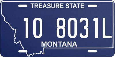 MT license plate 108031L