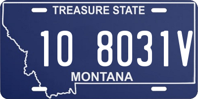 MT license plate 108031V