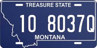 MT license plate 108037Q