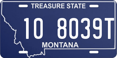 MT license plate 108039T