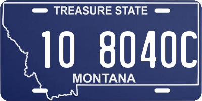 MT license plate 108040C