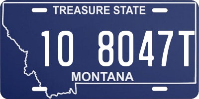 MT license plate 108047T