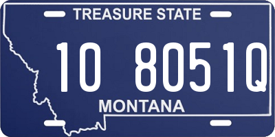 MT license plate 108051Q