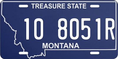 MT license plate 108051R