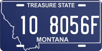 MT license plate 108056F