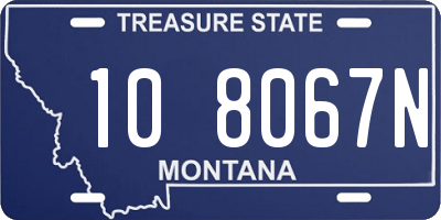 MT license plate 108067N