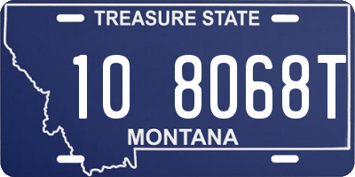 MT license plate 108068T