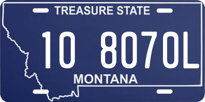 MT license plate 108070L