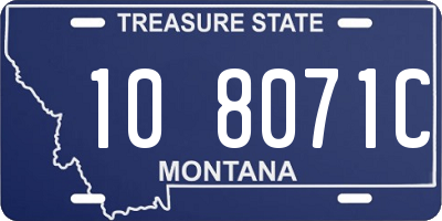 MT license plate 108071C