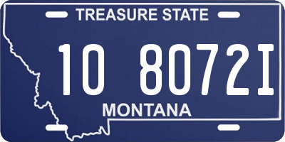 MT license plate 108072I