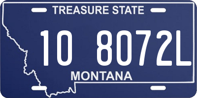 MT license plate 108072L