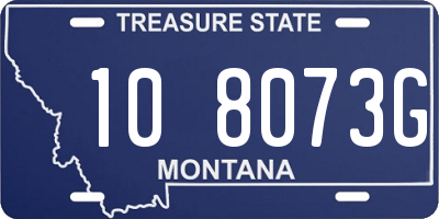 MT license plate 108073G