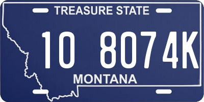 MT license plate 108074K