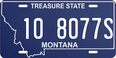 MT license plate 108077S