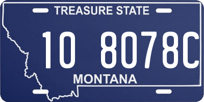 MT license plate 108078C