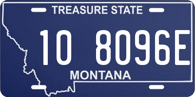 MT license plate 108096E