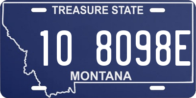 MT license plate 108098E