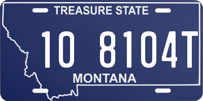 MT license plate 108104T