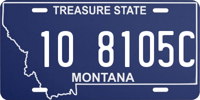 MT license plate 108105C