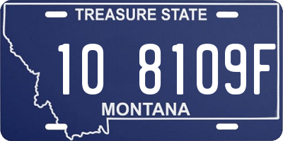 MT license plate 108109F