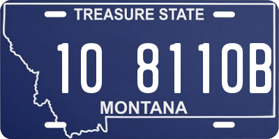 MT license plate 108110B