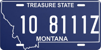 MT license plate 108111Z