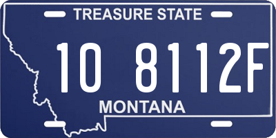 MT license plate 108112F