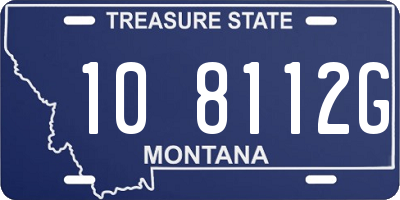 MT license plate 108112G