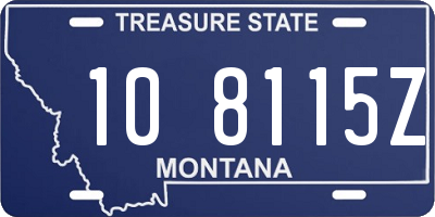 MT license plate 108115Z