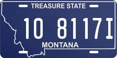 MT license plate 108117I