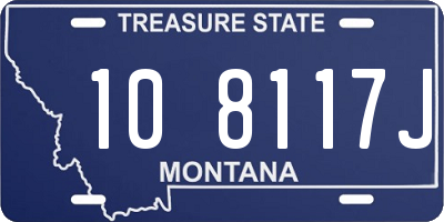 MT license plate 108117J