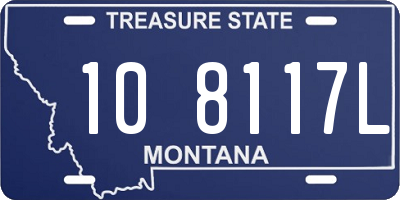 MT license plate 108117L