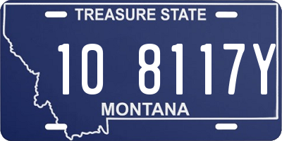 MT license plate 108117Y