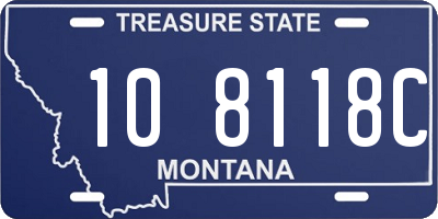 MT license plate 108118C