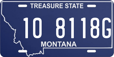 MT license plate 108118G