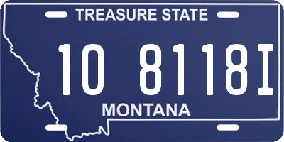 MT license plate 108118I