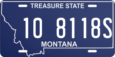 MT license plate 108118S