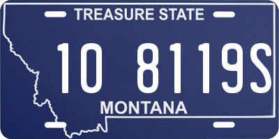 MT license plate 108119S